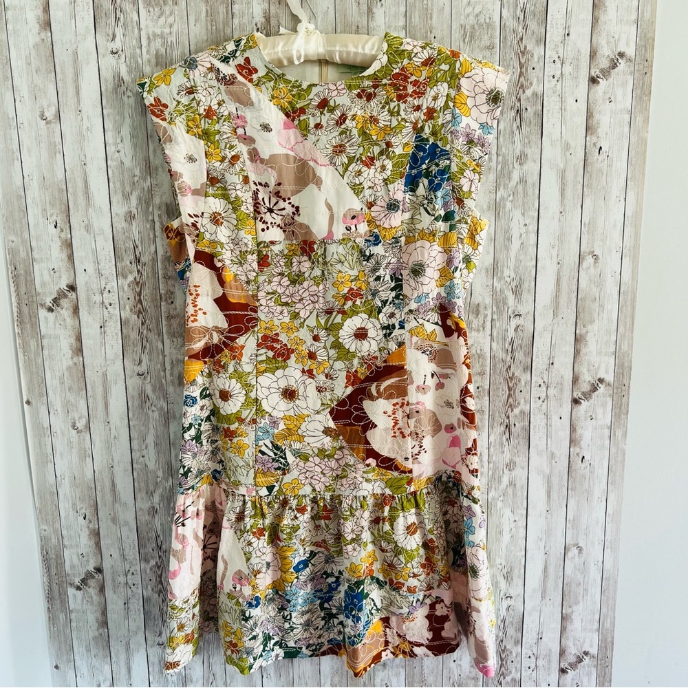 Jade Melody Tam Floral Embroidered Patchwork Garden Dress Medium - Picture 3 of 7